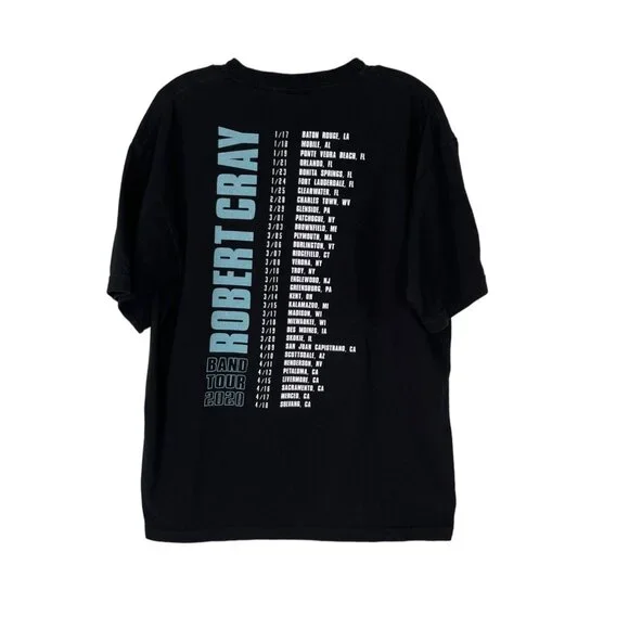 Robert Cray Band Tour 2020 Tshirt Concert Black Mens Size Large - Picture 2 of 9